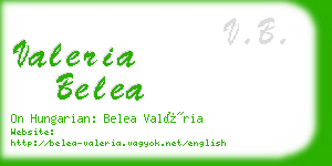 valeria belea business card